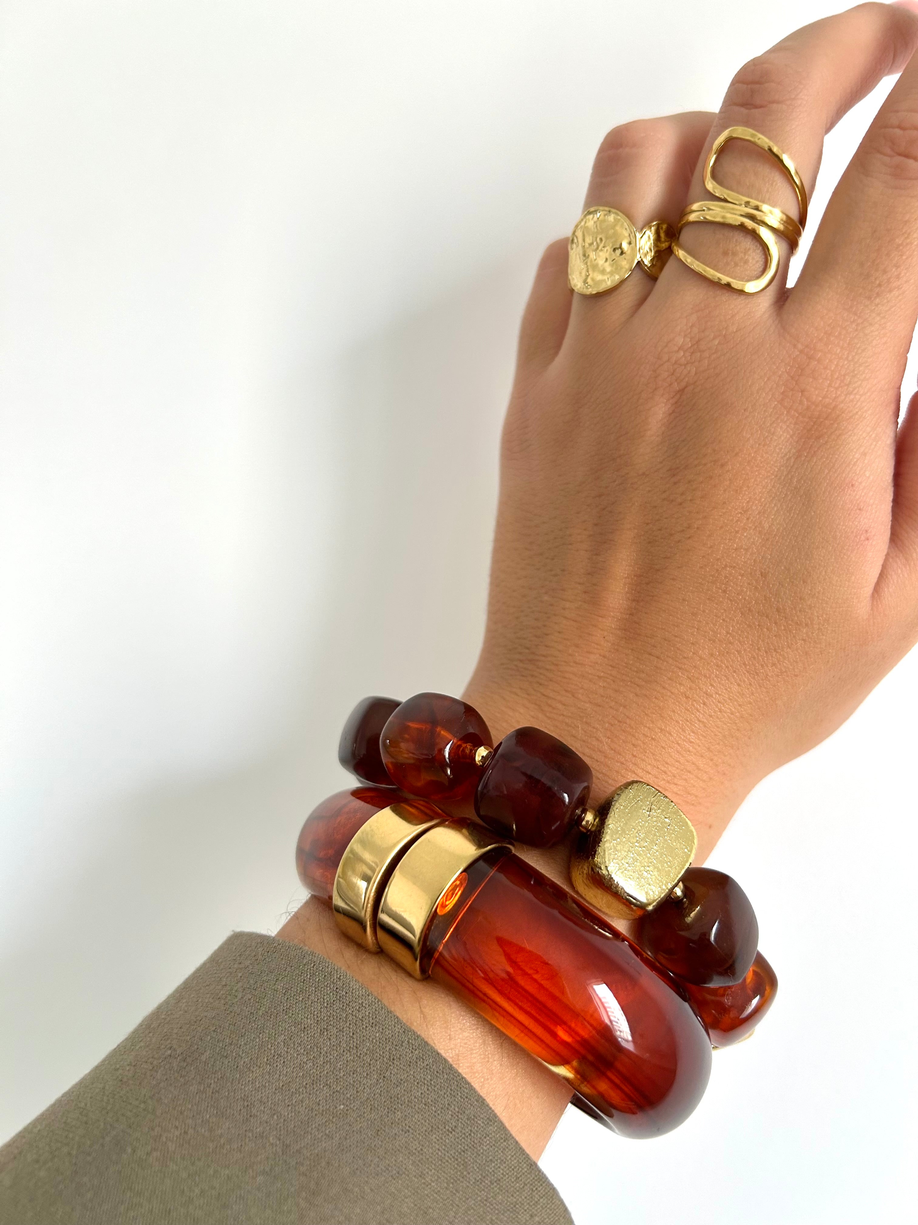 Bracelet Athena - Brun ambré